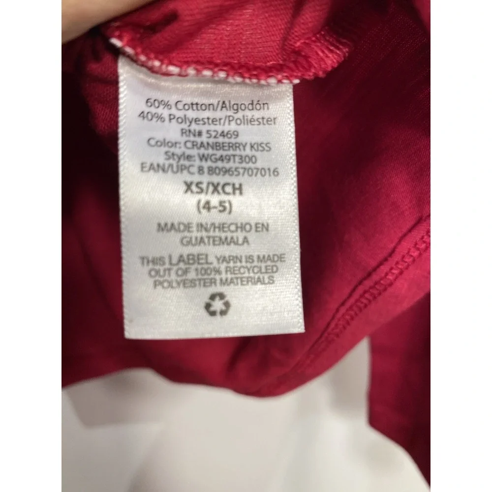 wonder nation girls‎ shirt size XS extra small 4 5 long sleeve
